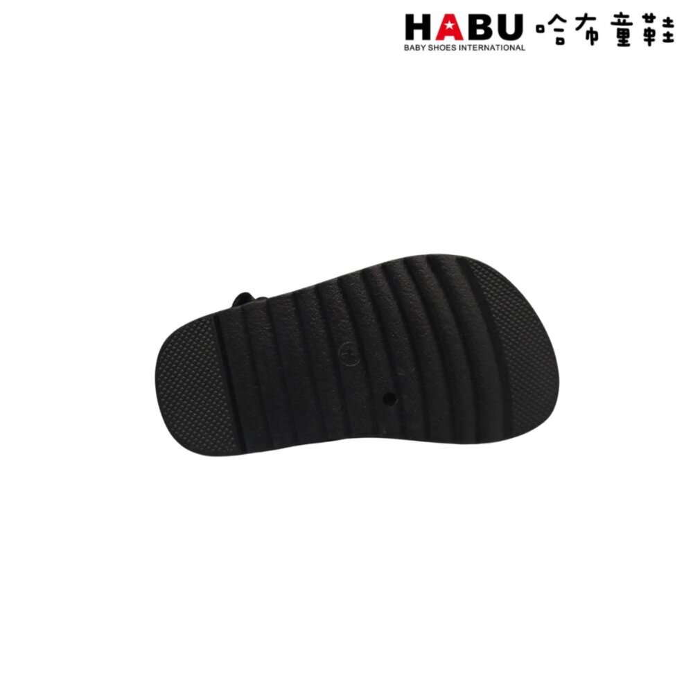 HABU哈布童鞋 寶寶段 學步鞋 嬰幼童 魔鬼氈 涼鞋 亮亮碎片 黑 4027-BK-圖片-4