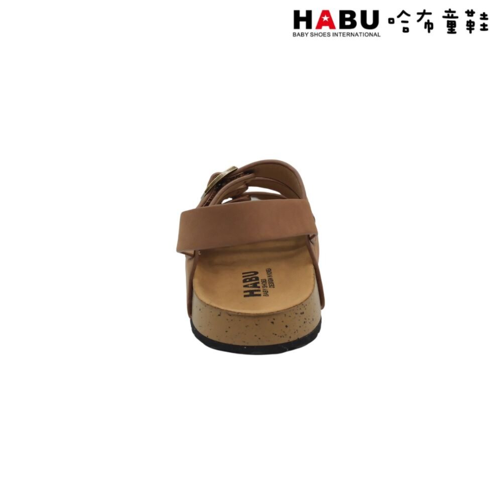 HABU哈布童鞋 寶寶段 學步鞋 嬰幼童 魔鬼氈 涼鞋 棕 4030-CF-圖片-5