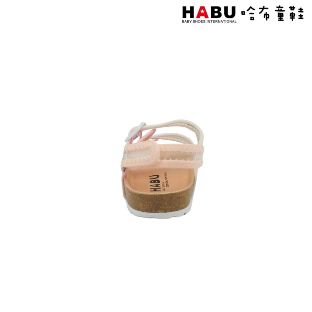 HABU哈布童鞋 夏日涼感 透明鞋帶 小童 魔鬼氈 涼鞋 4031-PI-圖片-3