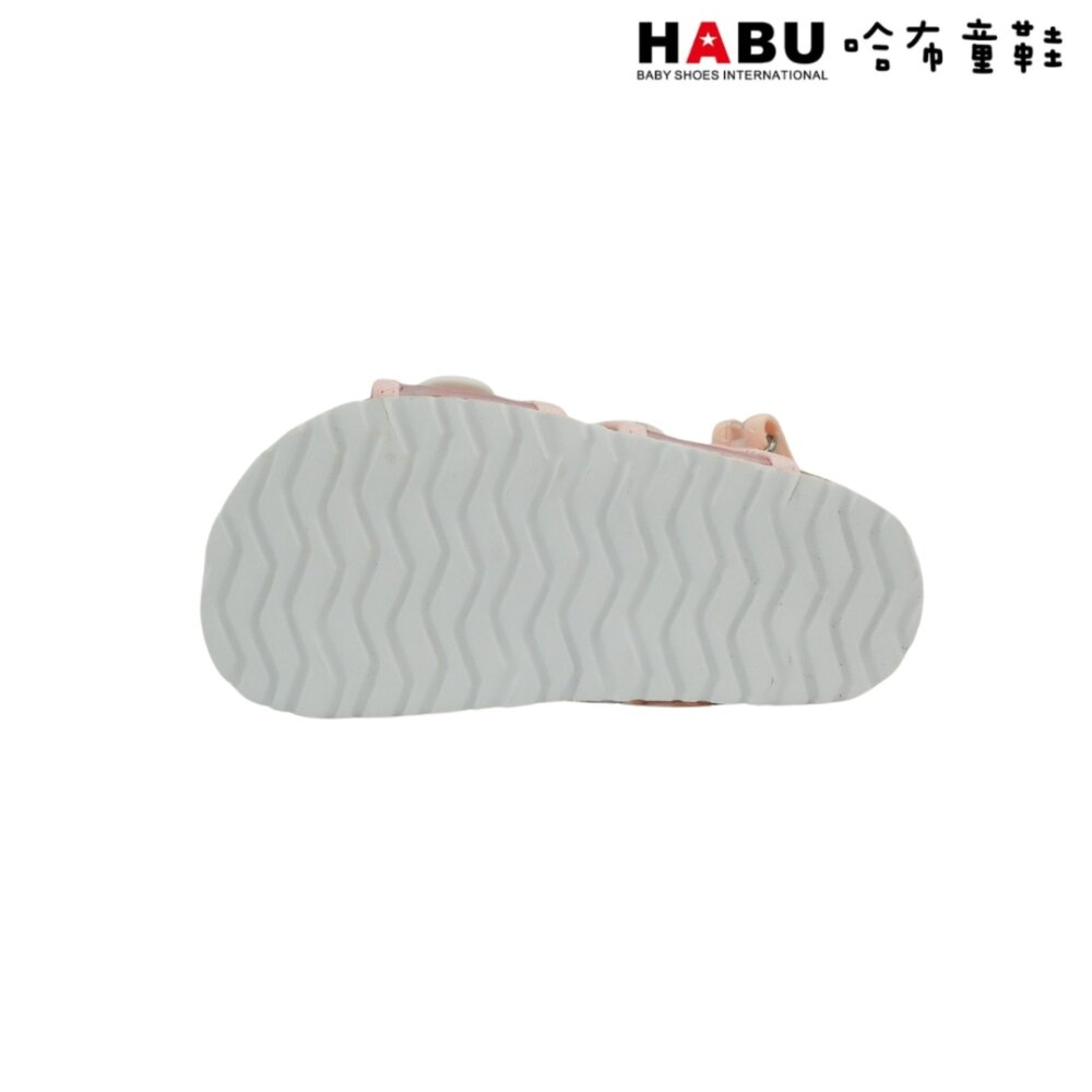 HABU哈布童鞋 夏日涼感 透明鞋帶 小童 魔鬼氈 涼鞋 4031-PI-圖片-4