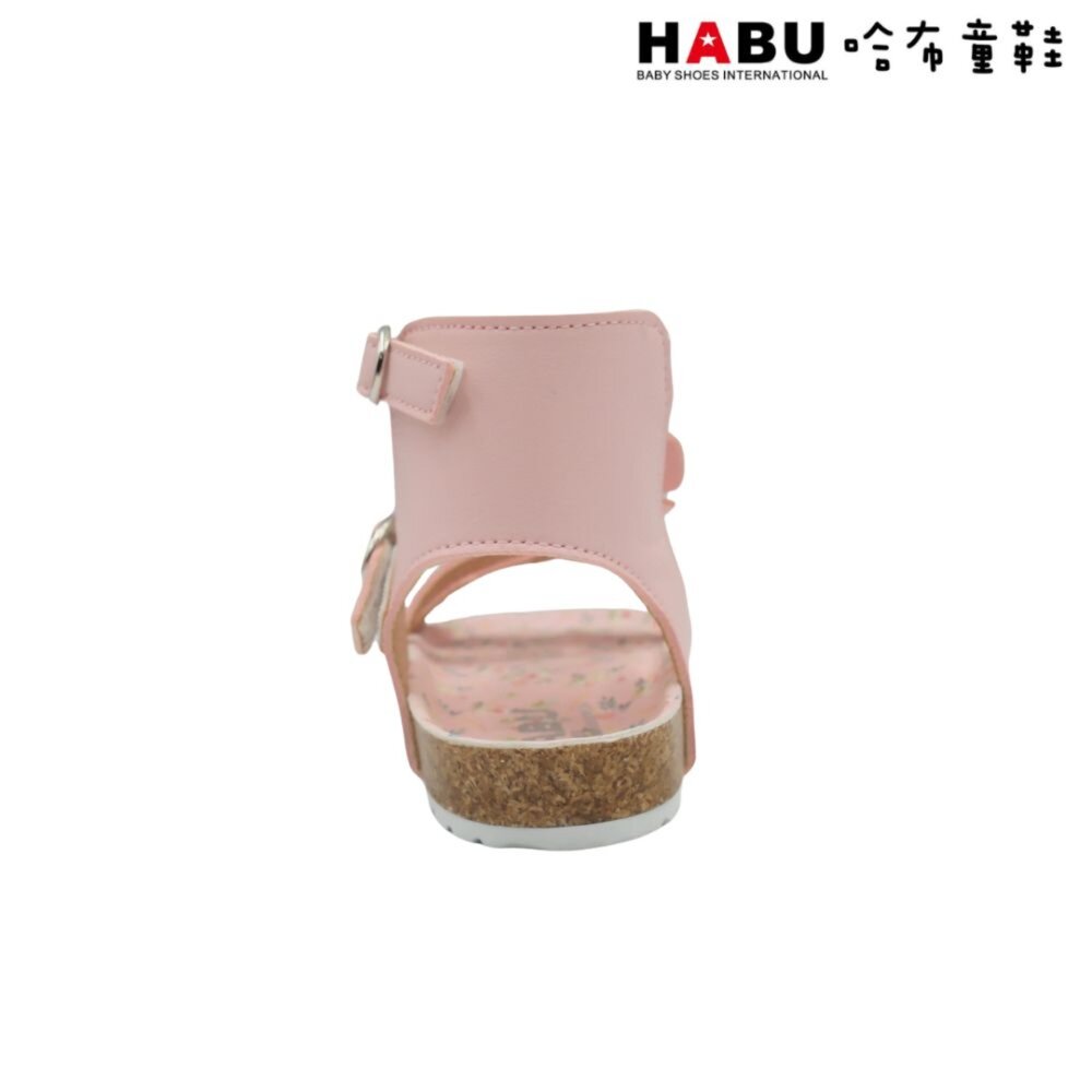 HABU哈布童鞋 學步鞋 嬰幼童 魔鬼氈 羅馬鞋 涼鞋 蝴蝶結 粉 4032-PI-圖片-3