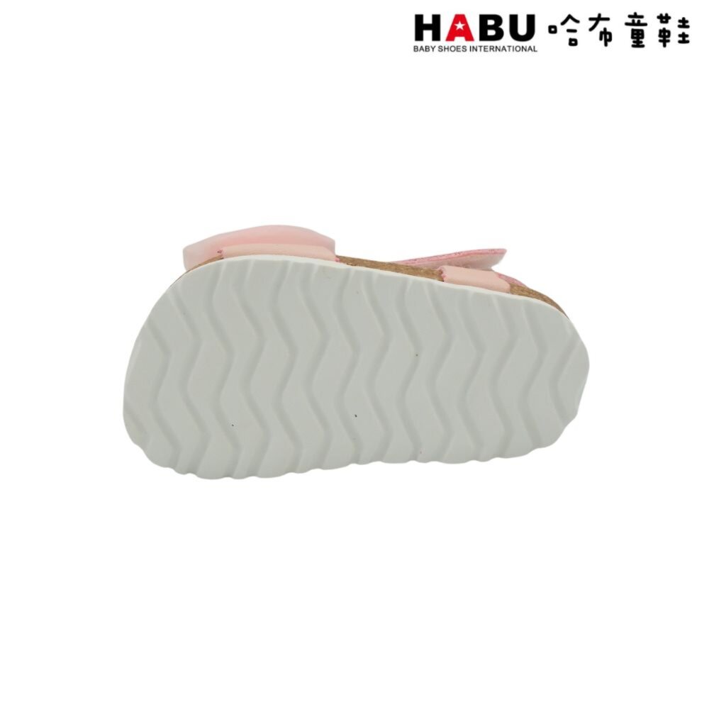 HABU哈布童鞋 寶寶段 學步鞋 嬰幼童 魔鬼氈 涼鞋 蝴蝶結 粉 4033-PI-圖片-4
