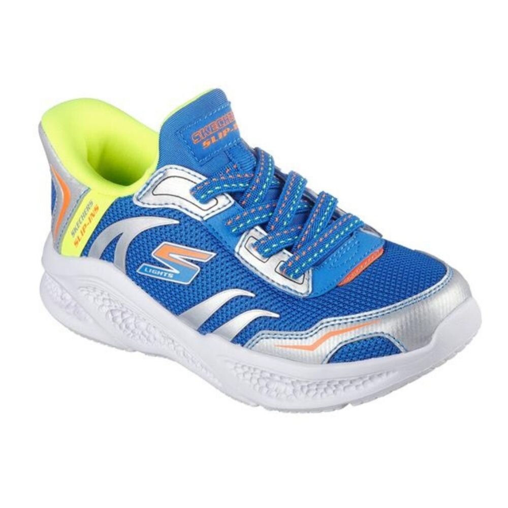 403848LBLYL-SKECHERS 男童系列 燈鞋 Meteor-Lights 中童 休閒鞋 運動鞋 403848LBLYL