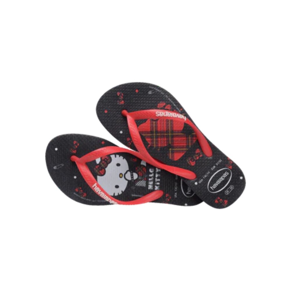 havaianas 哈瓦士巴西人字拖 KIDS SLIM 兒童款 三麗鷗 HELLO KITTY 拖鞋 4145748--圖片-3