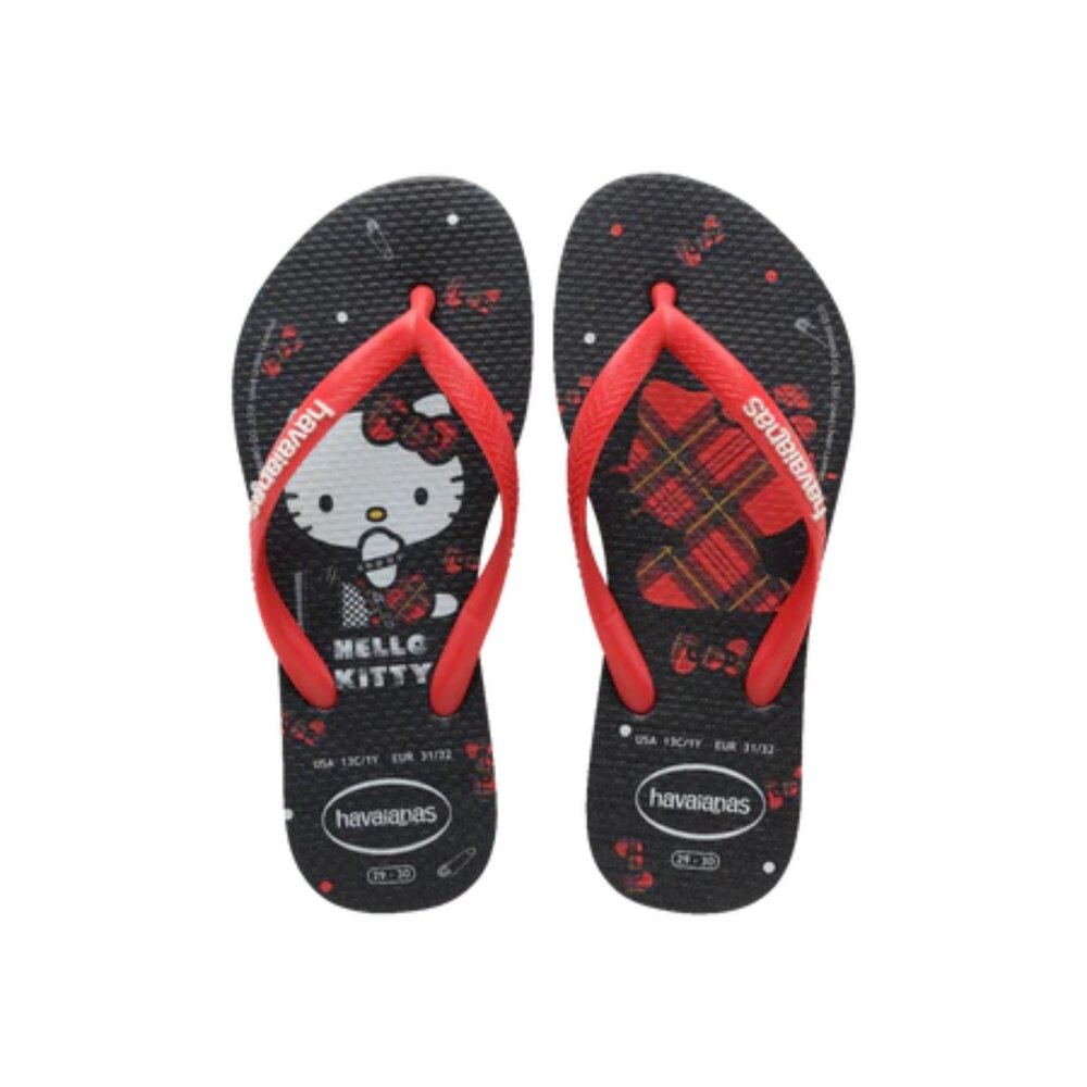 4145748-0090-havaianas 哈瓦士巴西人字拖 KIDS SLIM 兒童款 三麗鷗 HELLO KITTY 拖鞋 4145748-