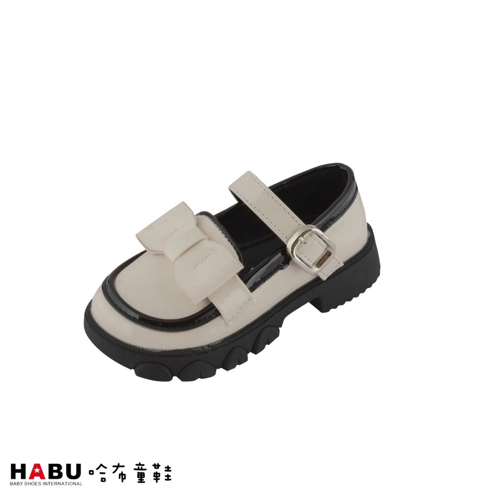 5030-WH-HABU哈布童鞋 白色蝴蝶結 瑪麗珍鞋 樂福鞋 學生皮鞋 5030-WH
