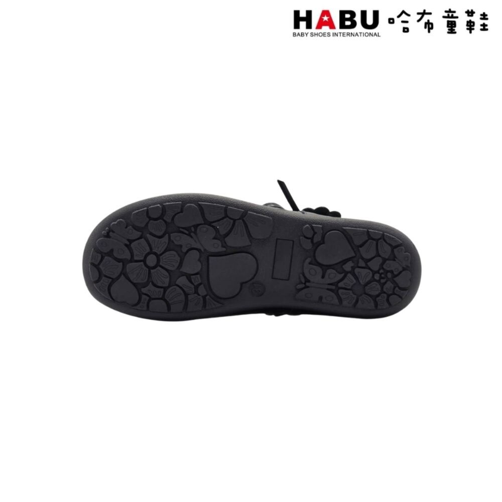 HABU 哈布童鞋 全真皮 學生皮鞋 皮鞋 瑪莉珍鞋 花邊 氣質蝴蝶結 霧面 包鞋 英倫 學院風 5055-BK-圖片-4