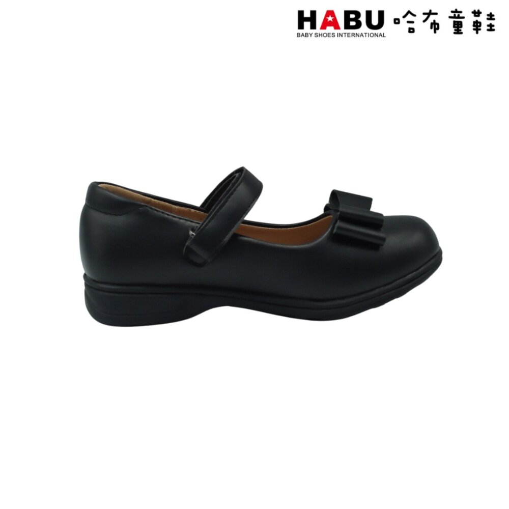 HABU 哈布童鞋 柔軟透氣超級纖維 瑪莉珍鞋 蝴蝶結 學生皮鞋 霧面 樂福鞋 包鞋 黑 5061-BK-圖片-2