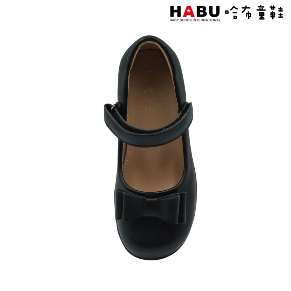 HABU 哈布童鞋 柔軟透氣超級纖維 瑪莉珍鞋 蝴蝶結 學生皮鞋 霧面 樂福鞋 包鞋 黑 5061-BK-圖片-4