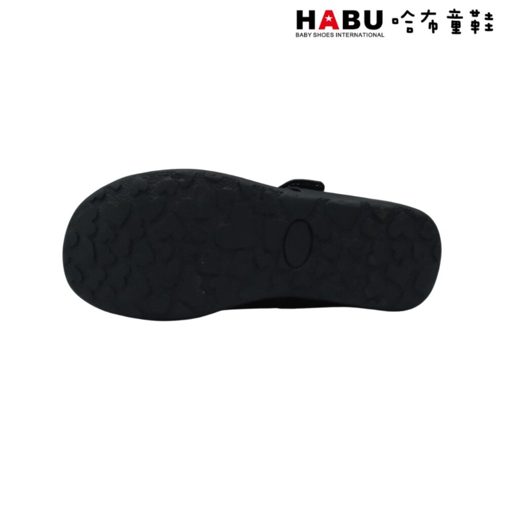 HABU 哈布童鞋 柔軟透氣超級纖維 雕花 瑪莉珍鞋 學生皮鞋 霧面 娃娃鞋 公主鞋 包鞋 黑 5063-BK-圖片-3