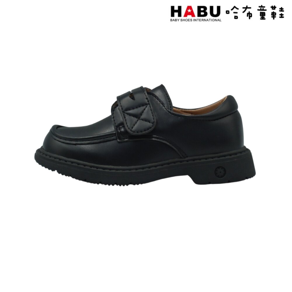 HABU 哈布童鞋 柔軟透氣超級纖維 學生皮鞋 霧面 厚底 樂福鞋 學院風 皮鞋 5064-BK-圖片-1