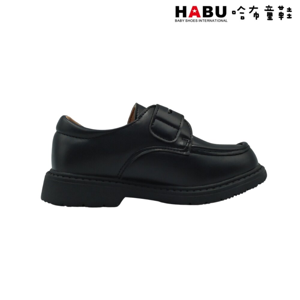 HABU 哈布童鞋 柔軟透氣超級纖維 學生皮鞋 霧面 厚底 樂福鞋 學院風 皮鞋 5064-BK-圖片-2