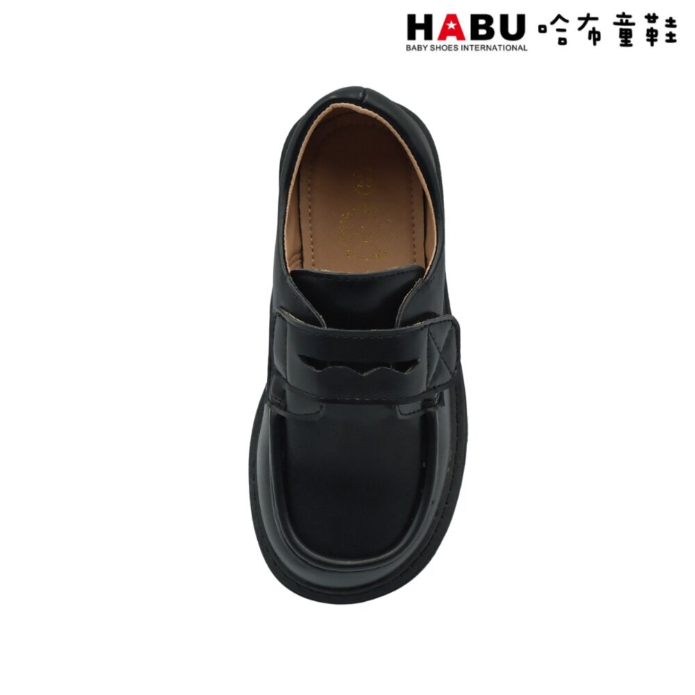 HABU 哈布童鞋 柔軟透氣超級纖維 學生皮鞋 霧面 厚底 樂福鞋 學院風 皮鞋 5064-BK-圖片-4