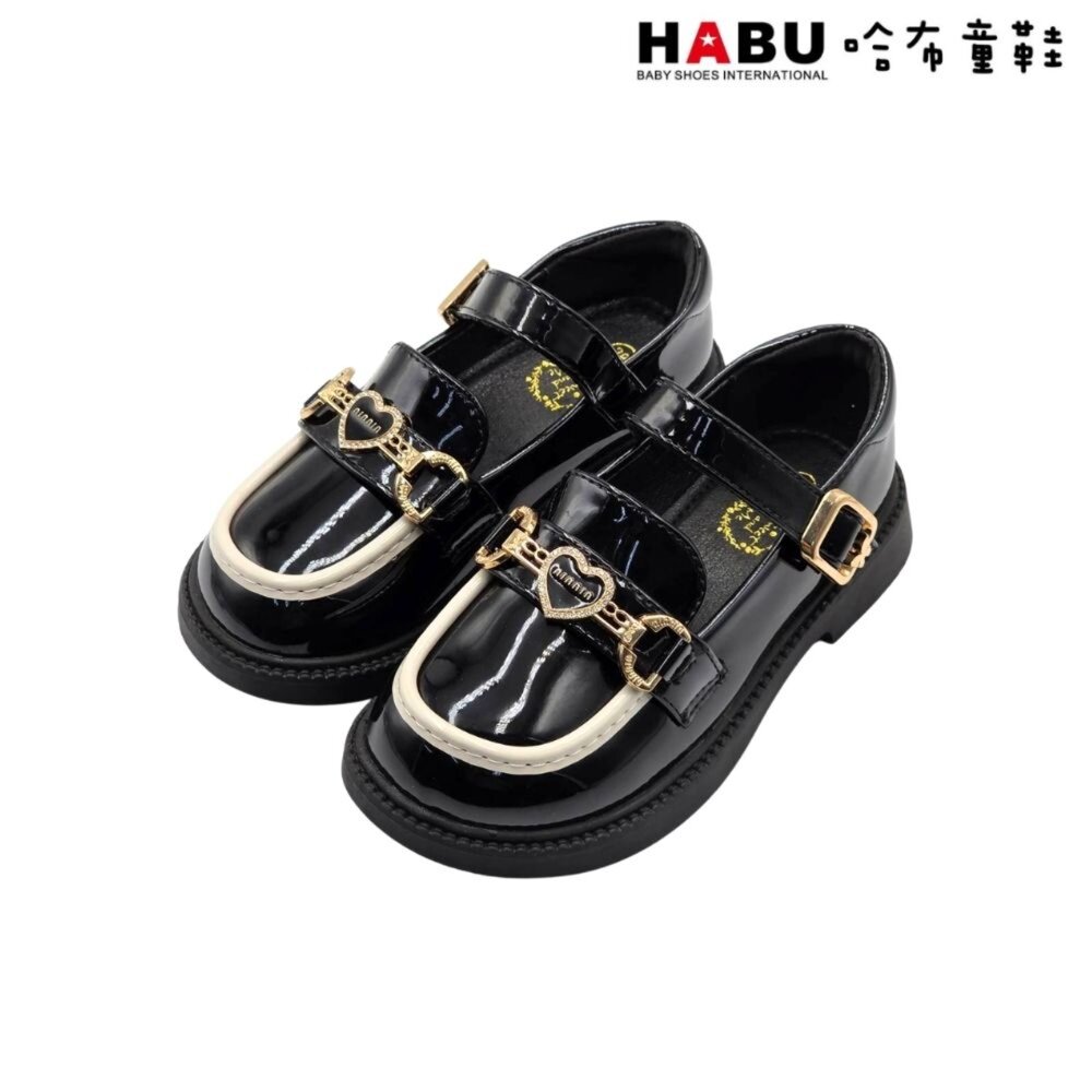 HABU 哈布童鞋 瑪莉珍 樂福鞋 瑪莉珍鞋 學生皮鞋 亮皮 漆皮 包鞋 英倫風 5065-BK-圖片-1