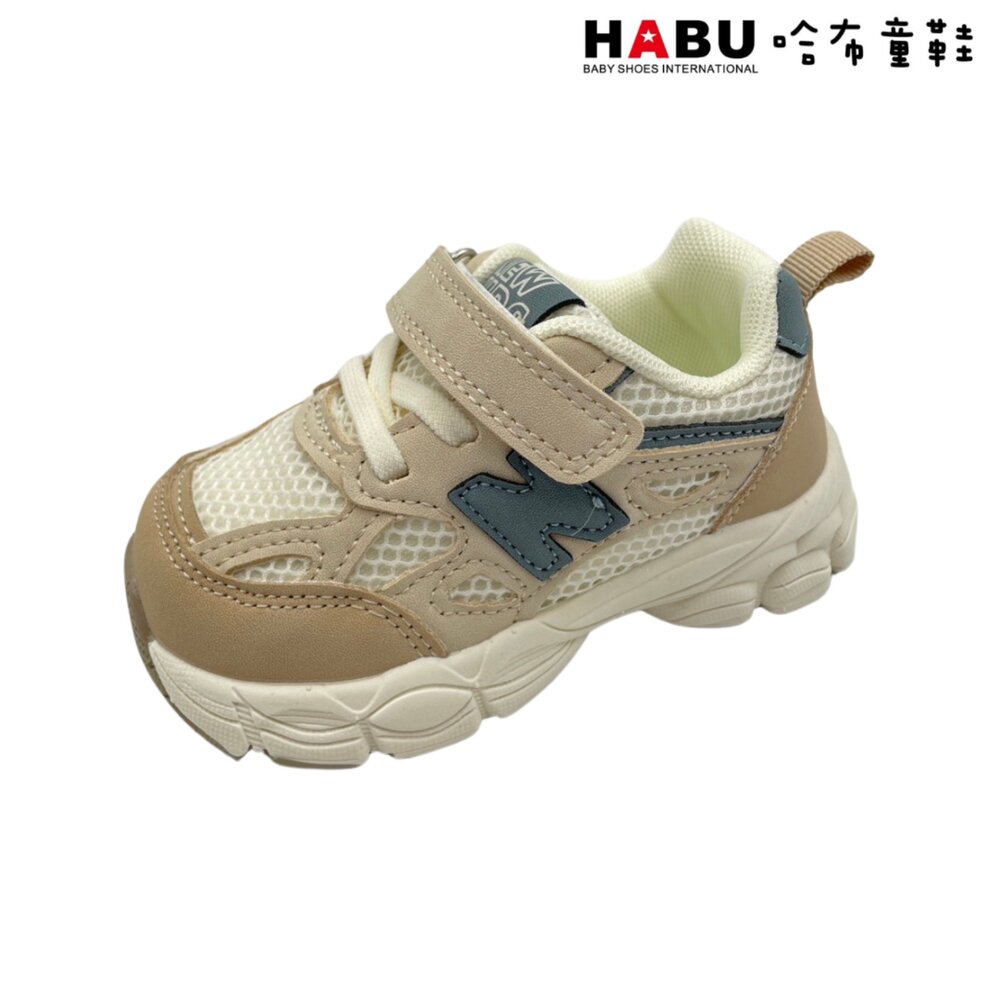 6074-KI-百搭 老爹運動鞋 童鞋 小童 學步鞋 卡其色 6074-KI
