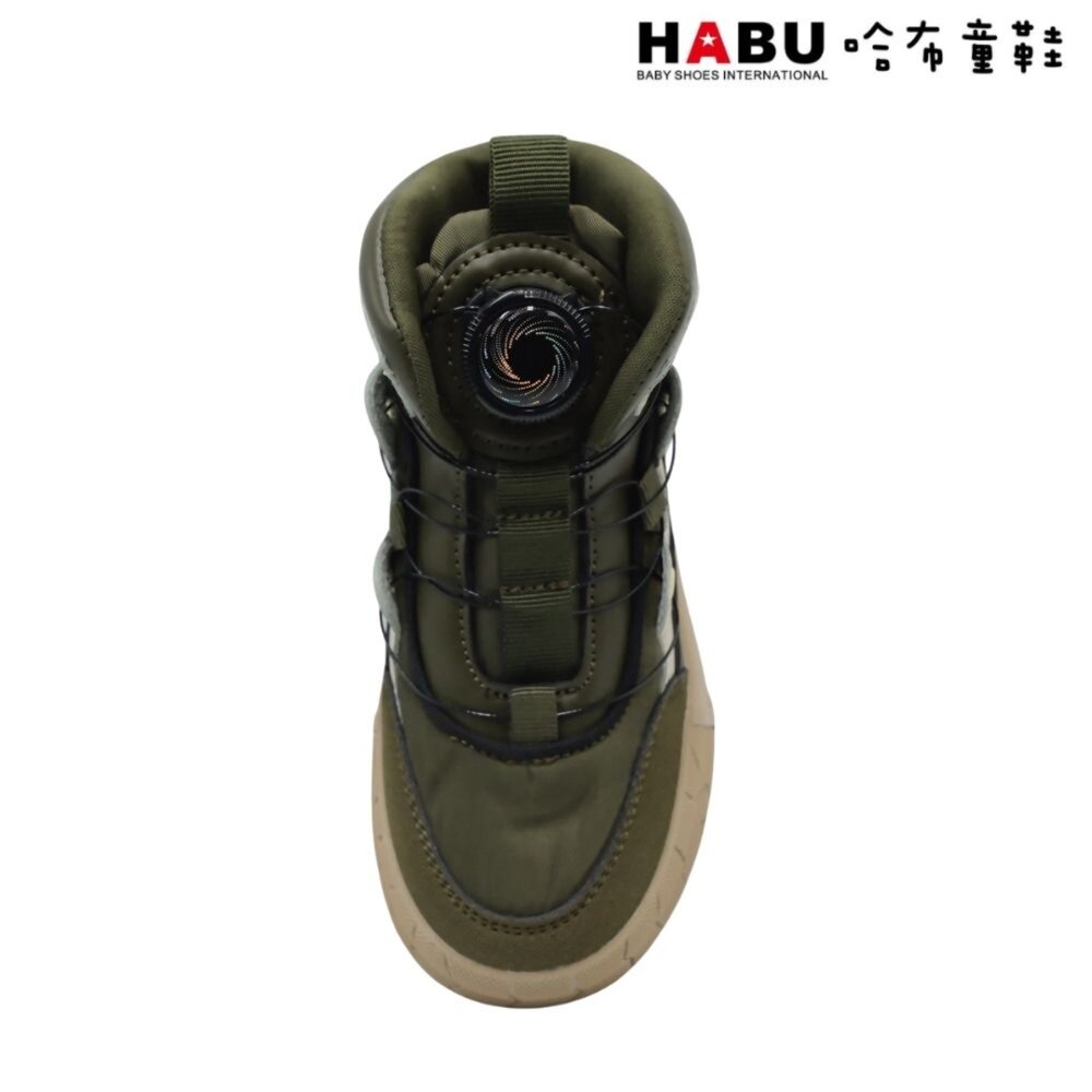 HABU 哈布童鞋 保暖 中筒靴 禦寒神器 健行靴 越野鞋 登山靴 卡其綠 7037-GN-圖片-4