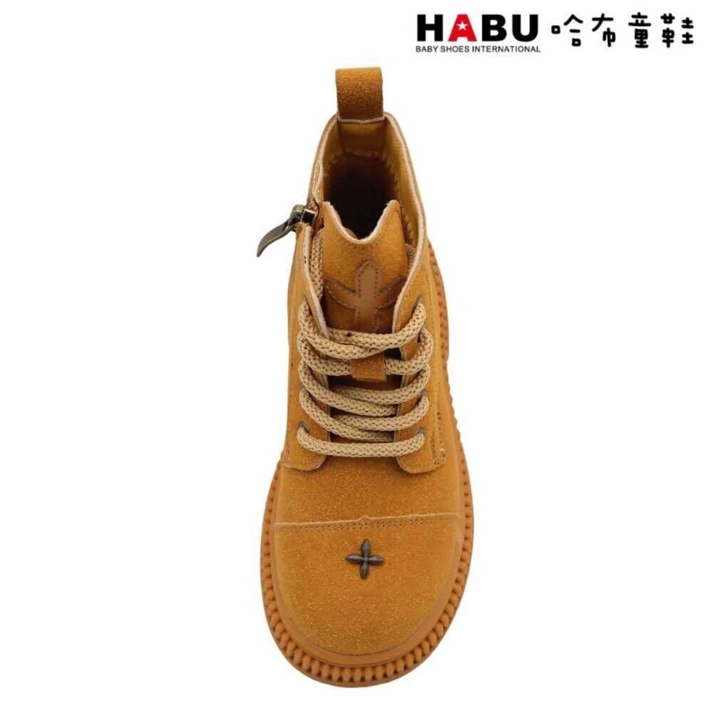 HABU 哈布童鞋 保暖 中筒靴 禦寒神器 健行靴 越野鞋 登山靴 黃 咖 7047-YL-圖片-3