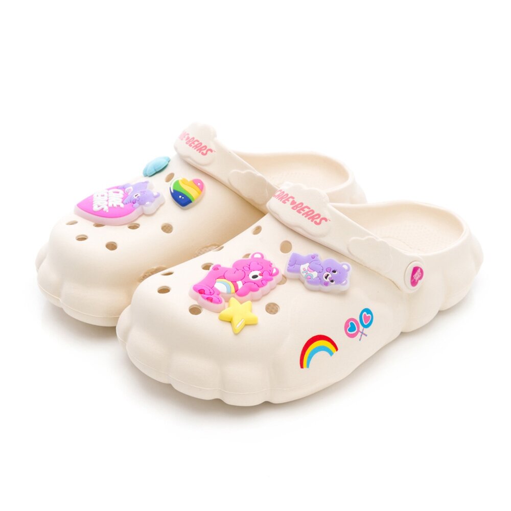 CBKG59901-美國人氣 彩虹熊 CareBears  童鞋 拖鞋 輕量 雲朵洞洞鞋  CBKG59901
