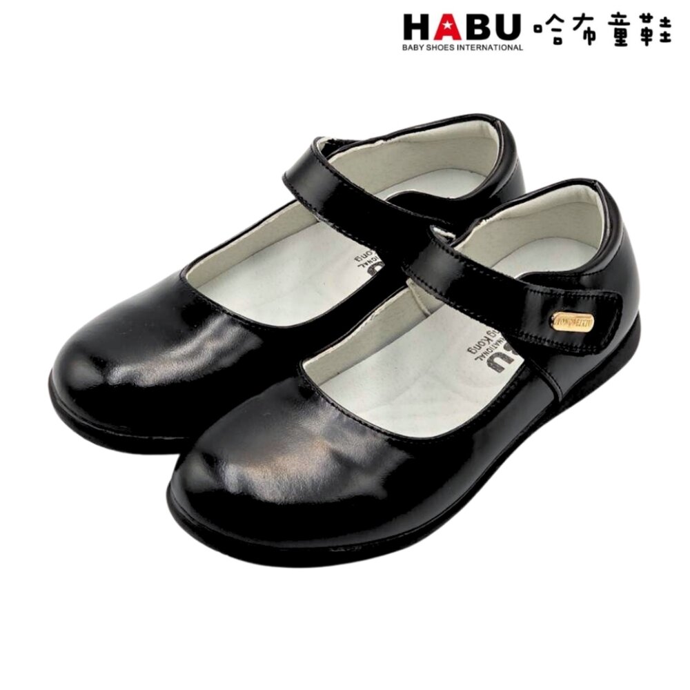 CX99-BK-HABU 哈布童鞋 全真皮 時尚瑪莉珍 淺口學生皮鞋 CX99-BK / CX99-BK6
