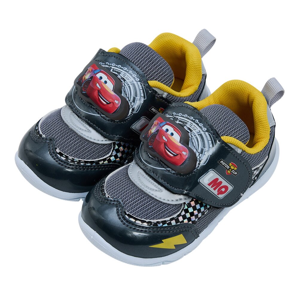 D225839-GR-Disney 迪士尼 官方授權 台灣製 閃電麥坤 童鞋 燈鞋 魔鬼氈休閒鞋 灰 D225839-GR
