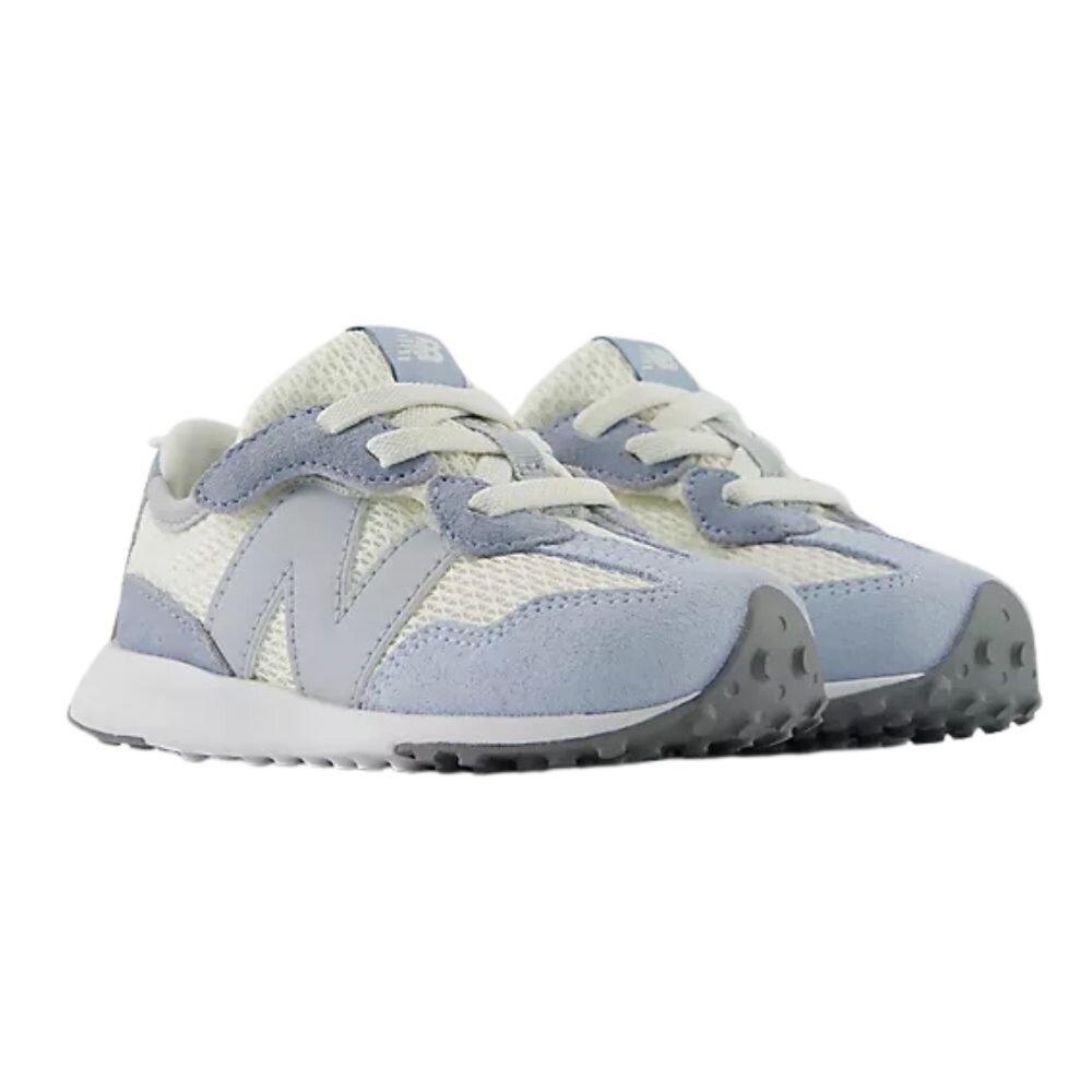I3279BX-New Balance 紐巴倫 327 NEW-B Hook & Loop 小童 休閒鞋 運動鞋 透氣 雪灰 與 淺鋅藍
