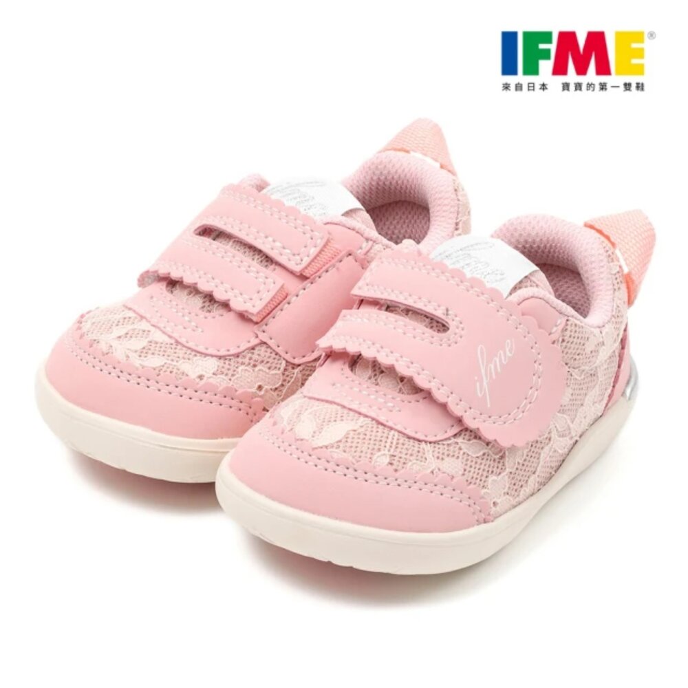 IF20-533302-IFME 萌娃系列 機能童鞋 運動鞋 學步鞋 女童鞋 蕾絲粉 IF20-533302