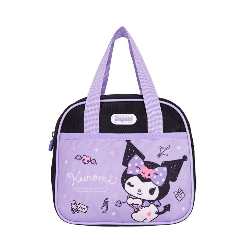 IMKUN03BK-怡寶 IMPACT 兒童包 酷洛米 Kuromi 三麗鷗 午餐袋 便當袋 紫 黑 IMKUN03BK