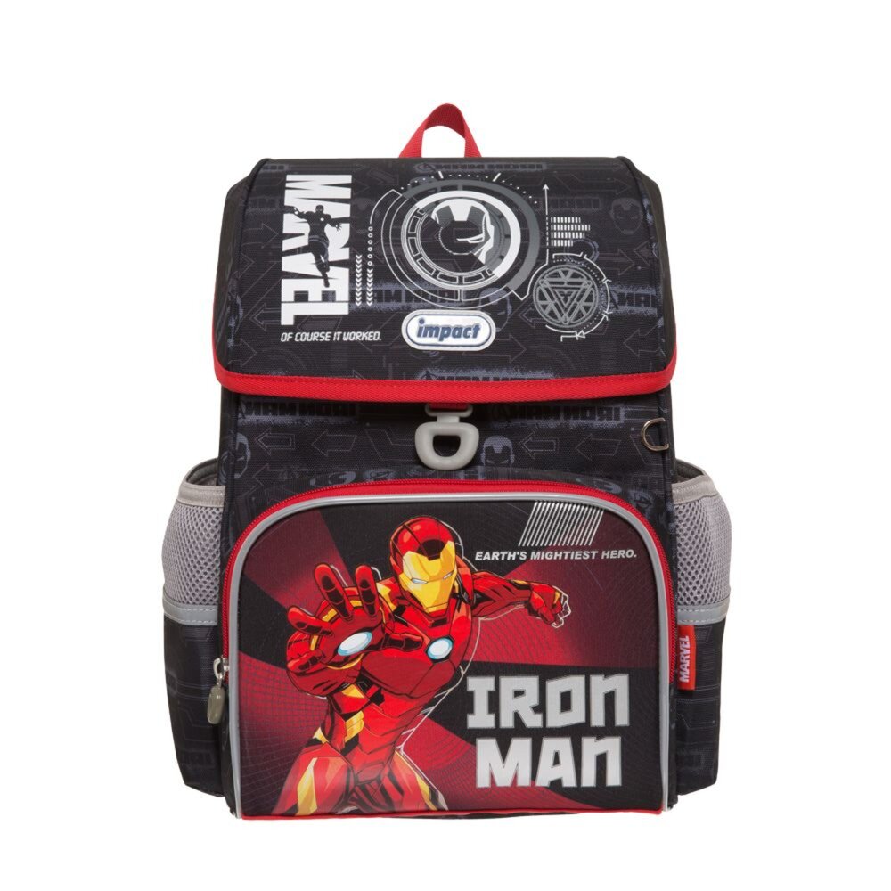 IMMV70801BK-怡寶 IMPACT 鋼鐵人 Iron Man 漫威 懸浮磁扣 護脊書包 IMMV70801BK