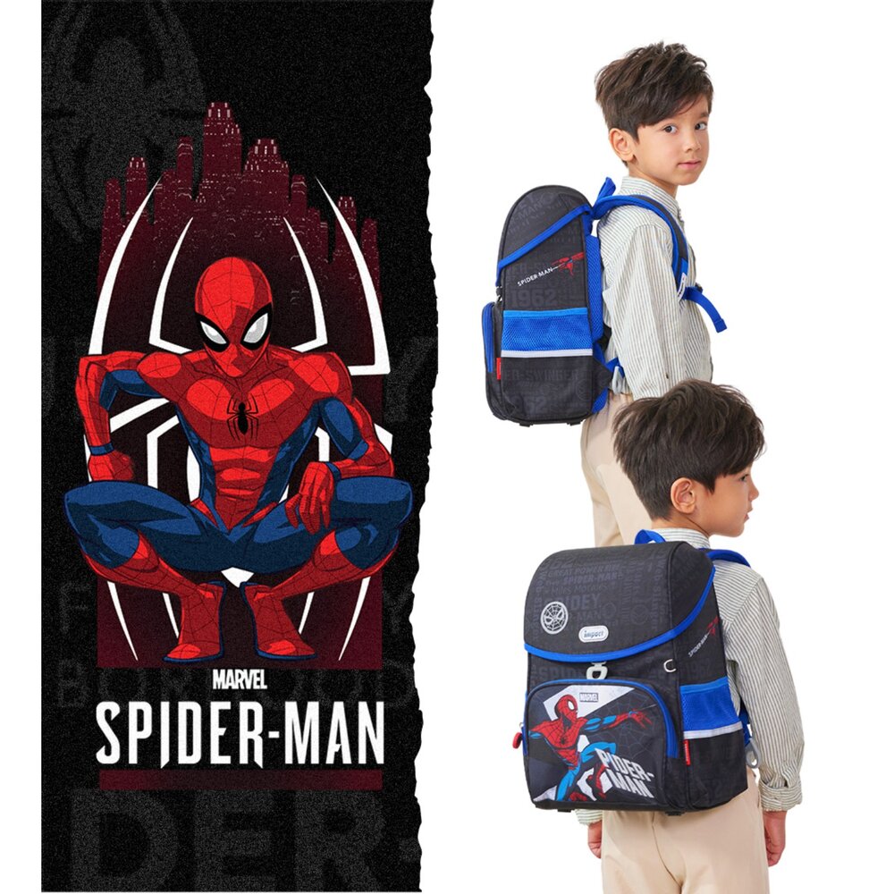 怡寶 IMPACT 蜘蛛人 Spider Man 漫威 懸浮磁扣 護脊書包 IMMVSD709BK|哈布童鞋-圖片-8