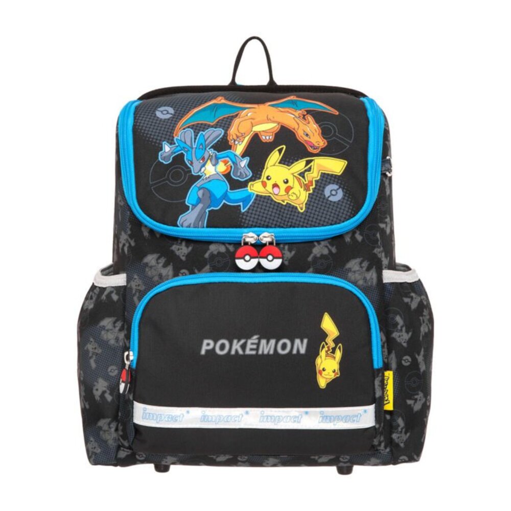 IMPKM6021BK-怡寶 IMPACT 寶可夢 皮卡丘 Pokémon 超輕羽量型 護脊書包 黑 IMPKM6021BK