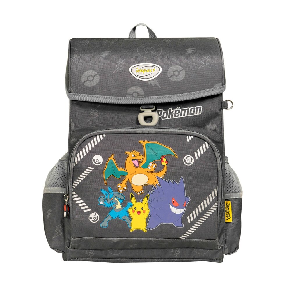 IMPKM7011GY - 怡寶 IMPACT 寶可夢 皮卡丘 Pokémon 懸浮磁扣 護脊書包 人體工學 IMPKM7011GY