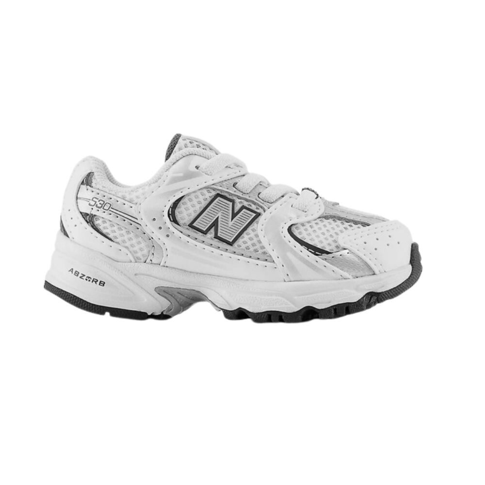NEW BALANCE 紐巴倫 530系列 BUNGEE 復古 小童 中童 慢跑鞋 運動鞋 寬楦 白銀 IZ530SB1-圖片-2