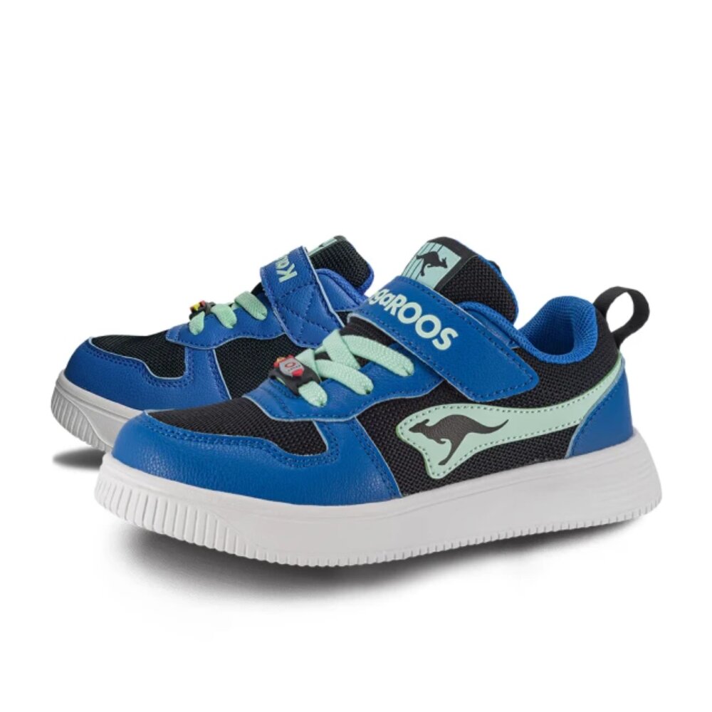 KK32336-KangaROOS 美國袋鼠鞋 GLIDE 童鞋 輕量休閒 透氣 緩震 運動 慢跑鞋 藍 KK32336