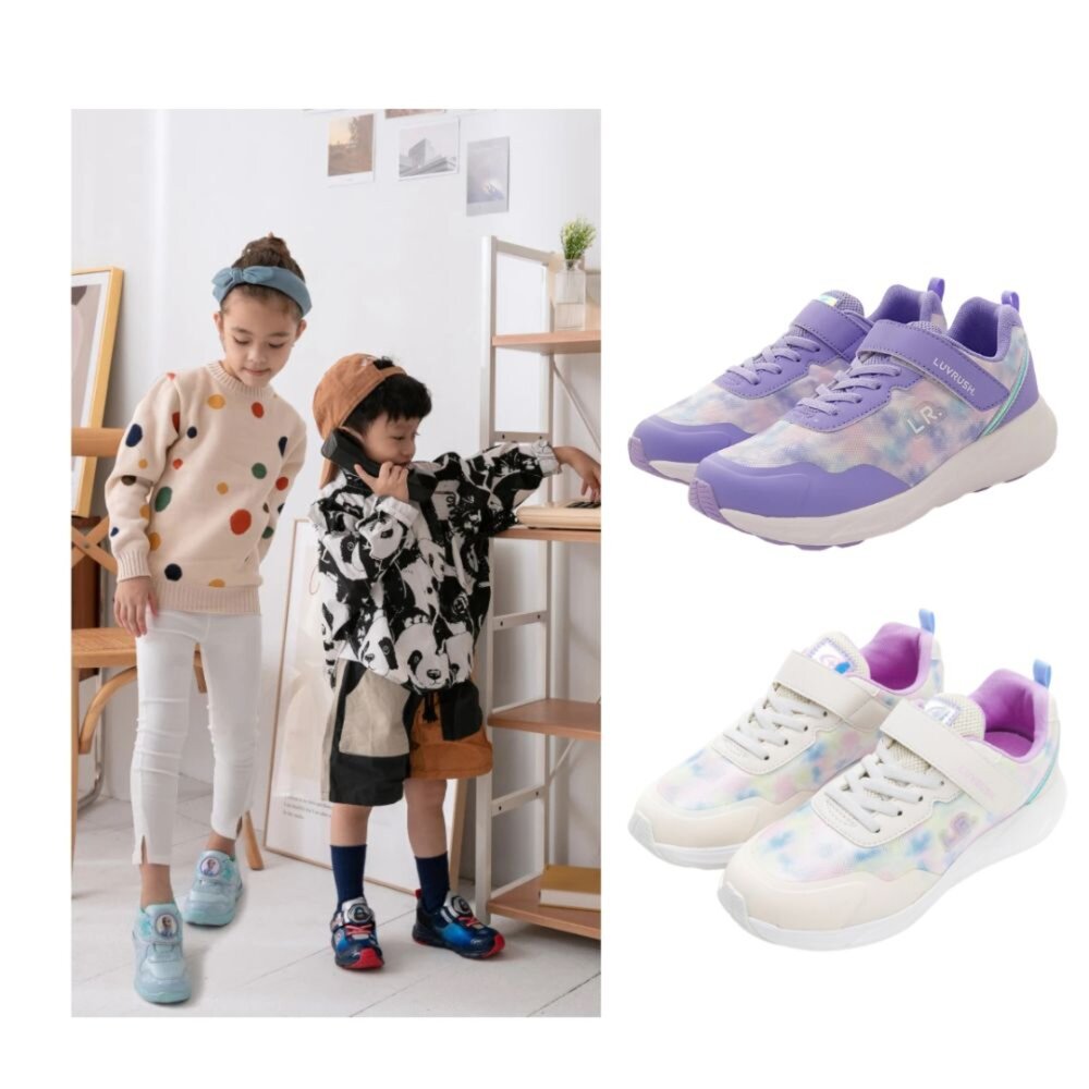 LV11411-WH-moonstar 月星 簡約競速系列-夢幻暈染競速童鞋 LV11411-WH LV11417-PR
