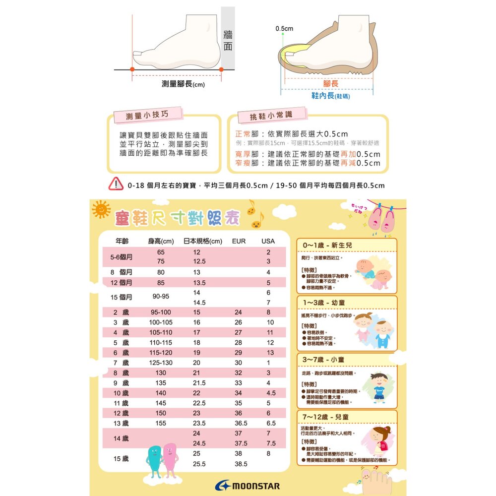 月星 moonstar 日本機能童鞋 寬楦輕量 小童 嬰幼童 機能鞋 灰 MSCNB3947-圖片-5