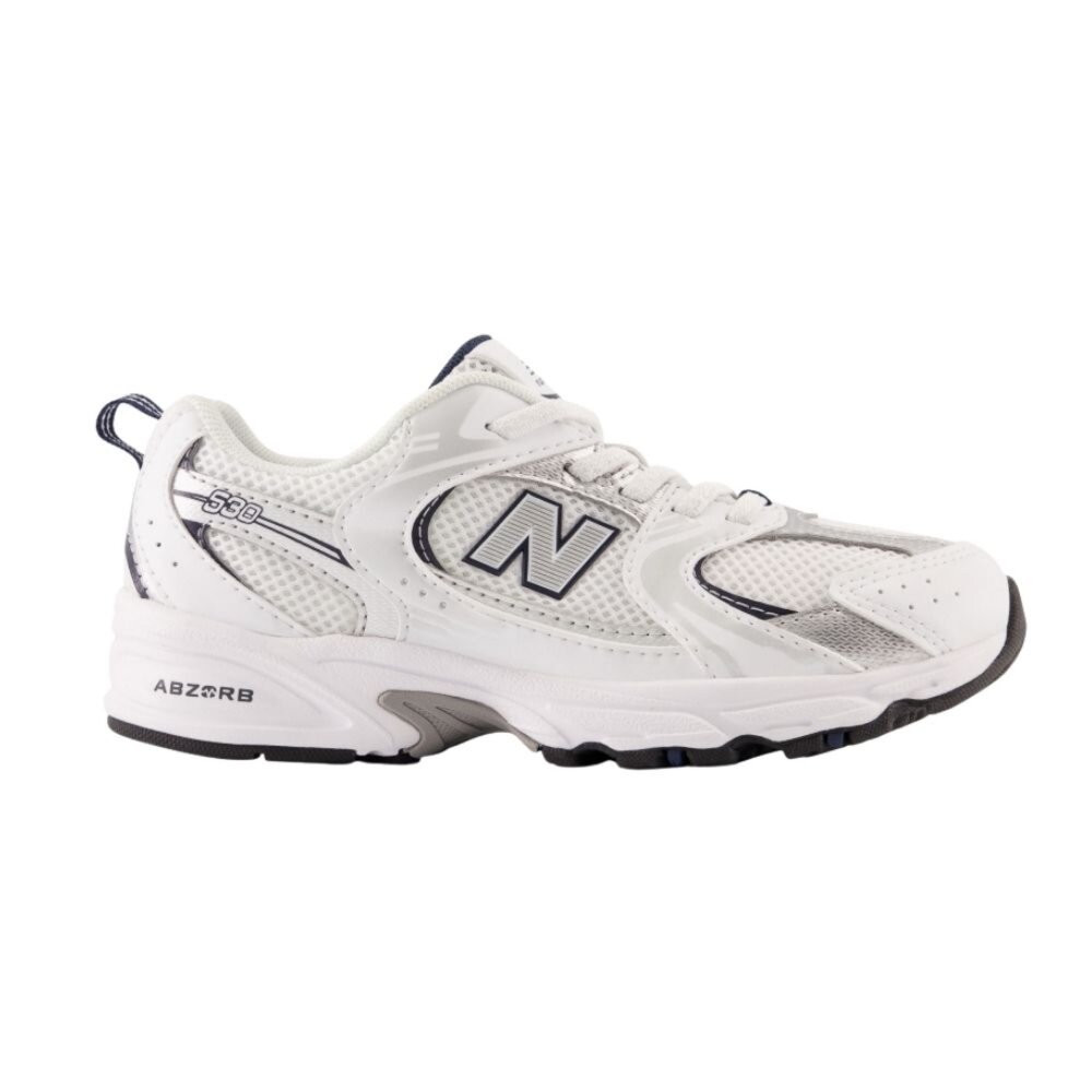 NEW BALANCE 紐巴倫 530 BUNGEE 復古 中童 大童 慢跑鞋 運動鞋 寬楦 白銀 PZ530SB1-圖片-1