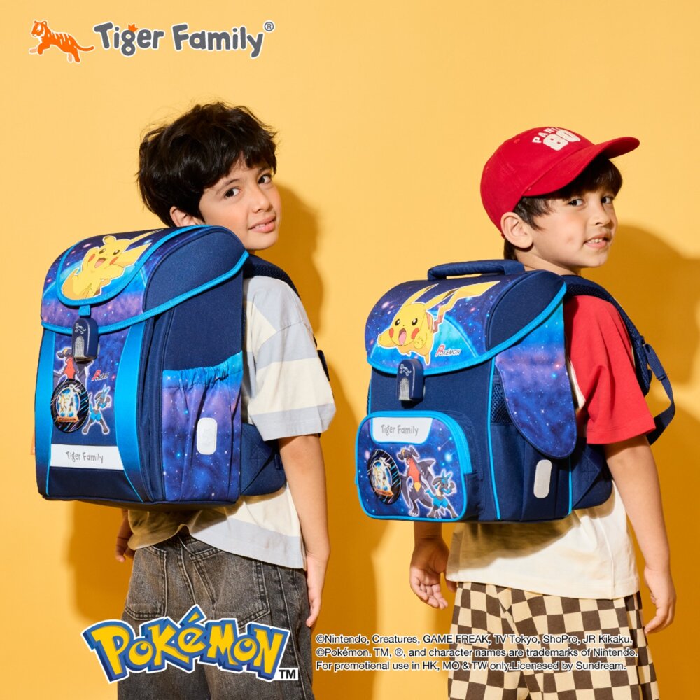 Tiger Family 小學者 2026最新聯名款 寶可夢 皮卡丘 超輕量 護脊書包 星辰冒險 TGJL-129A-圖片-2