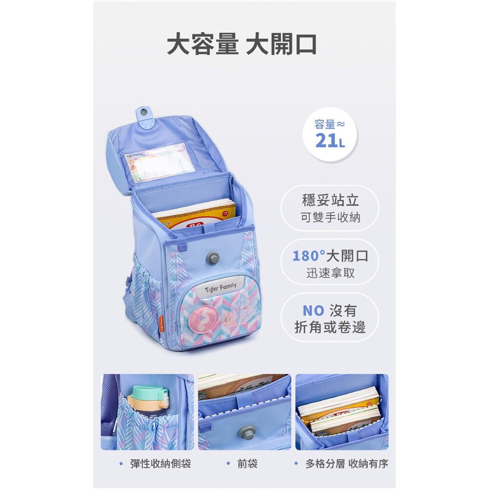 Tiger Family 飛躍 護童安全燈 超輕量 護脊書包 Pro 2S 賽車風暴 TGJP-032A(1)-圖片-8