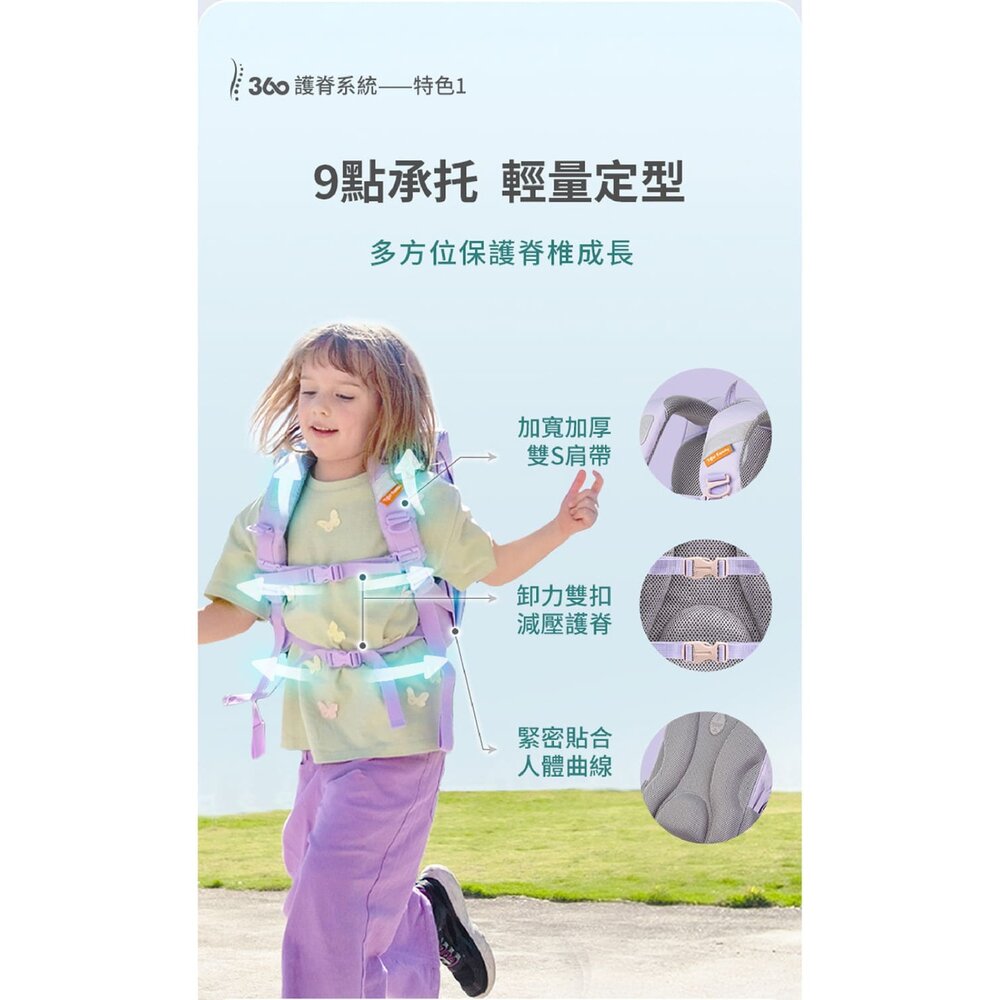 Tiger Family 學院風 超輕量 護脊書包 Pro 2S 電光暴龍 亮片款 TGJY-106A-圖片-7