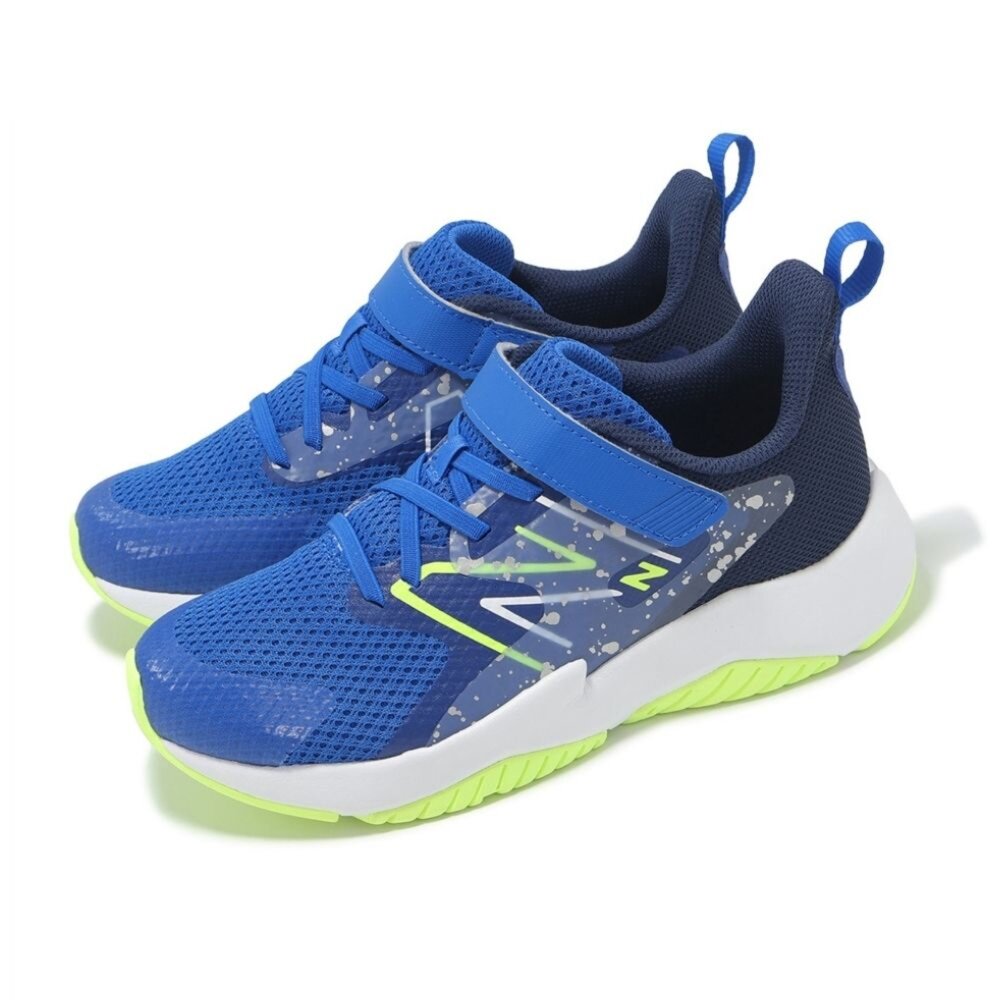 NEW BALANCE 紐巴倫 Rave Run V2 中童 大童 慢跑鞋 運動鞋 WIDE楦 藍 YTRAVRB2-圖片-1