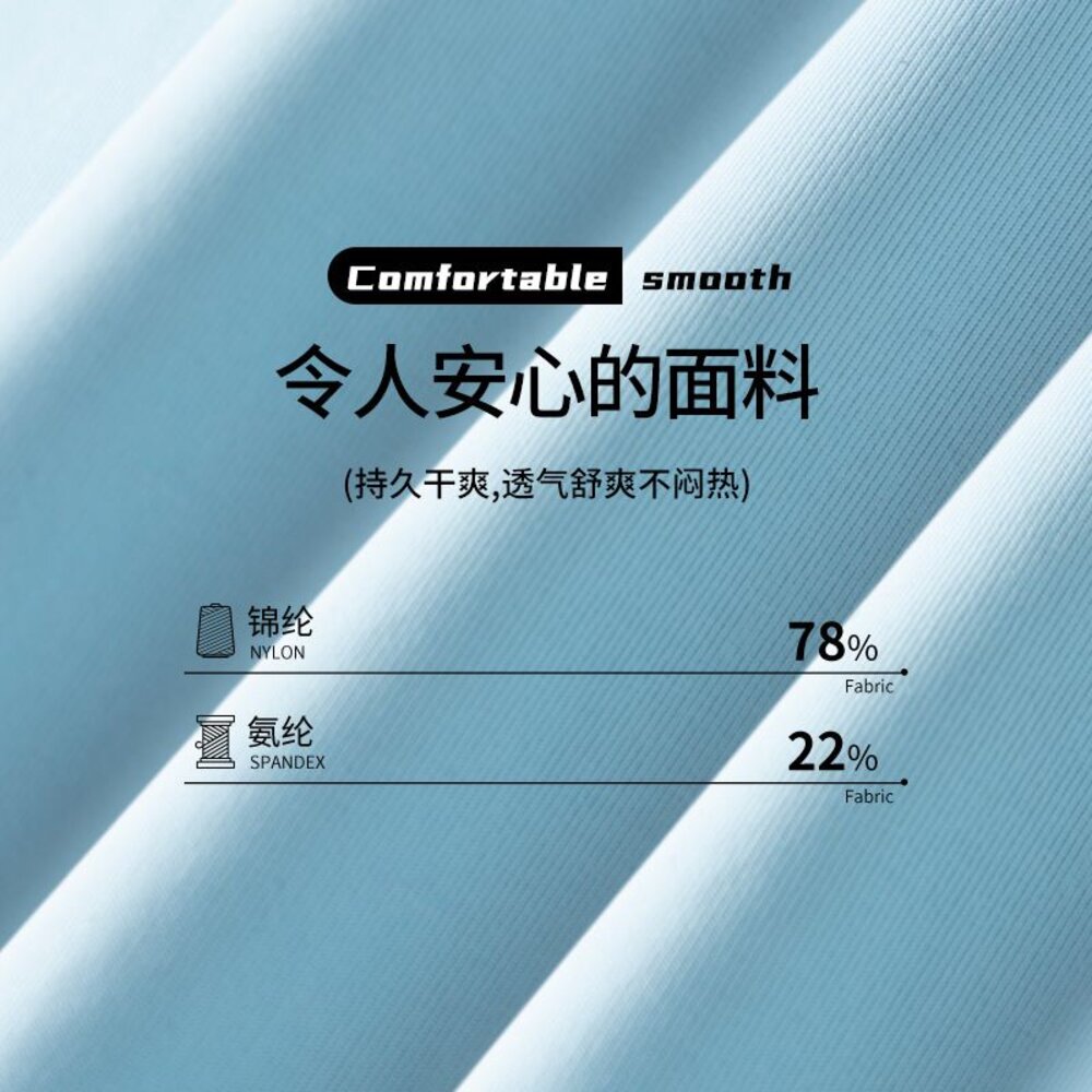 南極人 石墨烯 抗菌 透氣 冰絲 男內褲 平口褲 四角褲-圖片-3