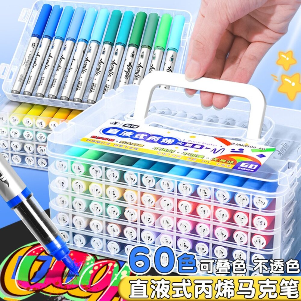 PEN12-｜新款 台灣現貨｜直液式丙烯馬克筆 軟頭  麥克筆 防水