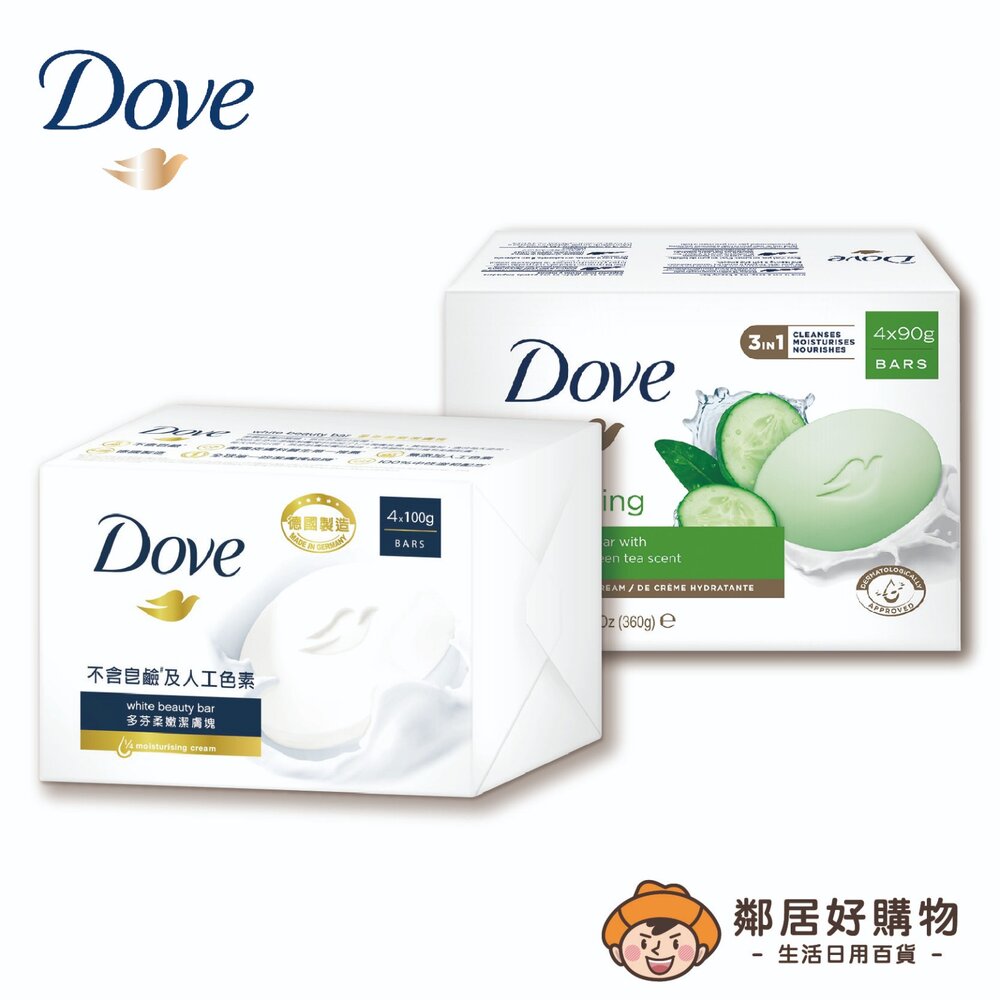 S1-12883027964-【Dove多芬】潔膚塊90g×4入(滋養柔嫩/清爽水嫩)