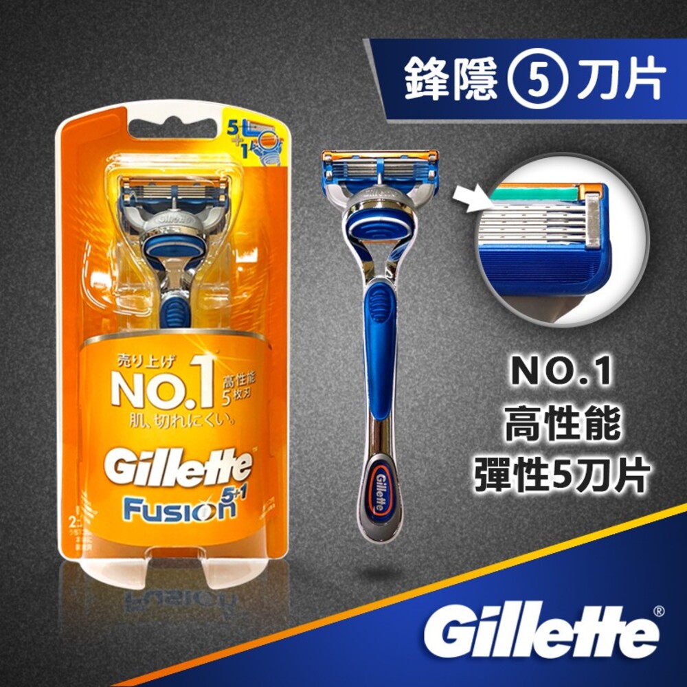 S1-1490364804-Gillette吉列 鋒隱刀架+2刀片