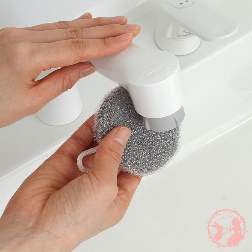 日本 SANBELM洗手台專用 水垢清潔刷 Nicott 洗手台 水垢 菜瓜布 洗臉台 水槽 海綿-圖片-6