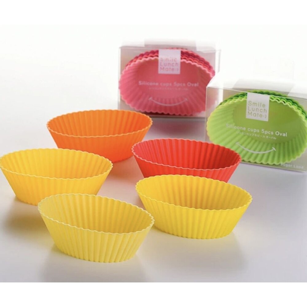 453681-日本Sugar Land 橢圓形矽膠分隔杯 /分菜杯/烤箱專用 便當用分隔盒