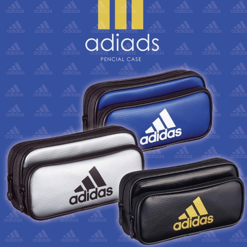 4902778230411-日本 adidas愛迪達軟質雙層鉛筆袋 鉛筆盒 大容量 筆袋 學習 文具袋 學生 文具
