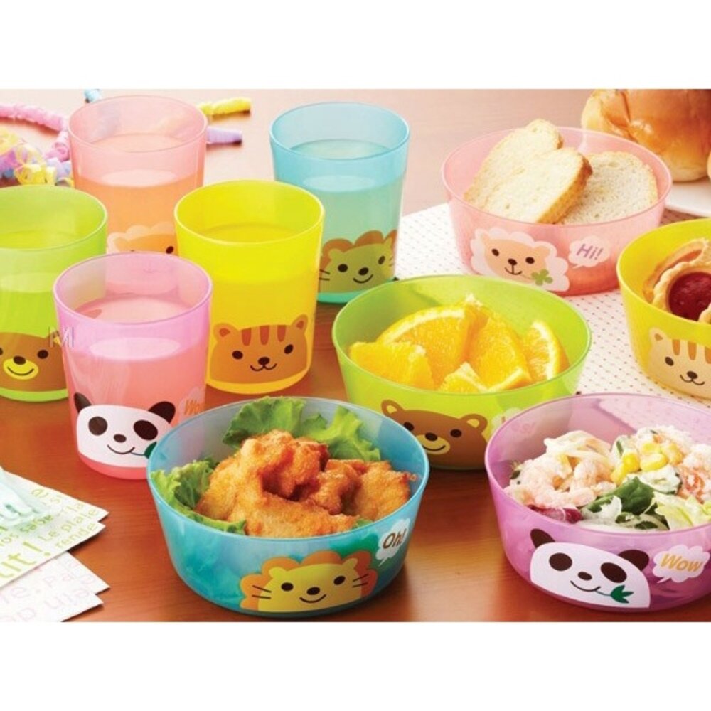 4904705161720-日本TORUNE Mama's Assist 動物圖案零食碗5入/兒童碗/安全餐具/點心碗 野餐 聚會 party