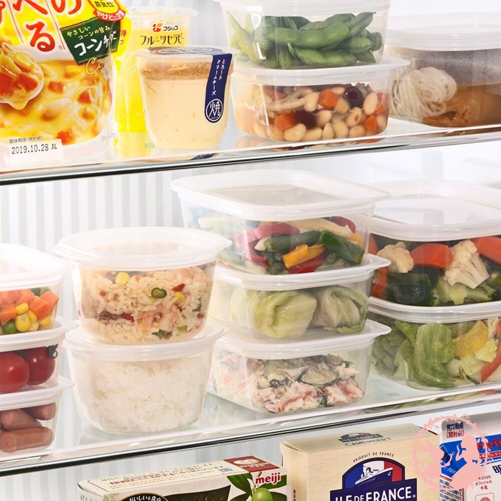 日本製 INOMATA 可微波便當盒 (2入組) 冰箱保鮮盒 透明收納盒 食物保存盒 多功能微波盒-圖片-5