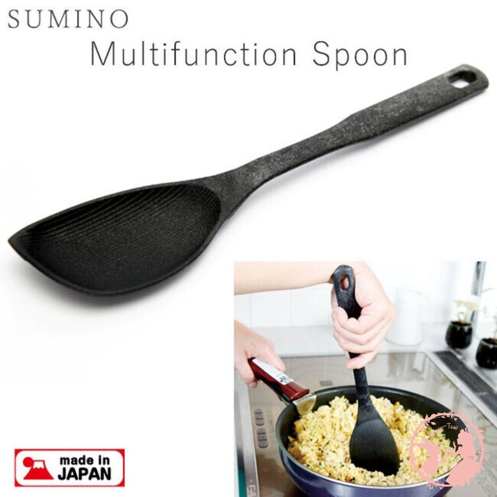 4938442445560-日本製造【伊原企販】備長炭萬能斜鏟 日本主婦新寵) 矽膠鍋鏟 鍋鏟 湯勺 煎匙 炒鏟